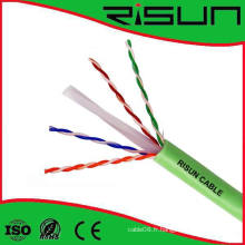 Fabricant chinois Câble UTP CAT6 vert avec jaquette LSZH (LSOH) 305m / Boîte